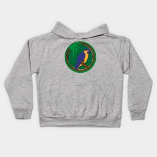 Paper Cutout Parrot Kids Hoodie